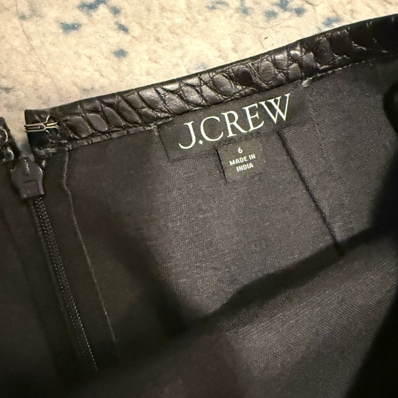 J. Crew Black Croc-Textured Pencil Skirt - Picture 2 of 3